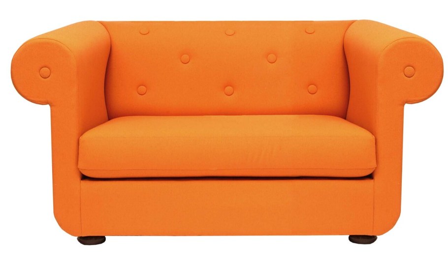 Диван трехместный оранжевый