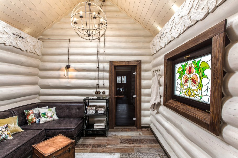 Баня сруб интерьер