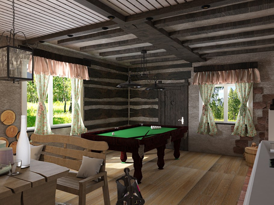 Отделка комнаты отдыха