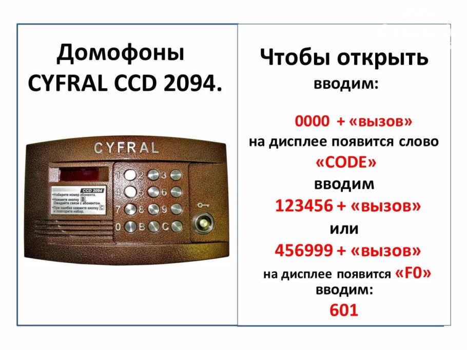 AVC 109 вызывная панель схема подключения
