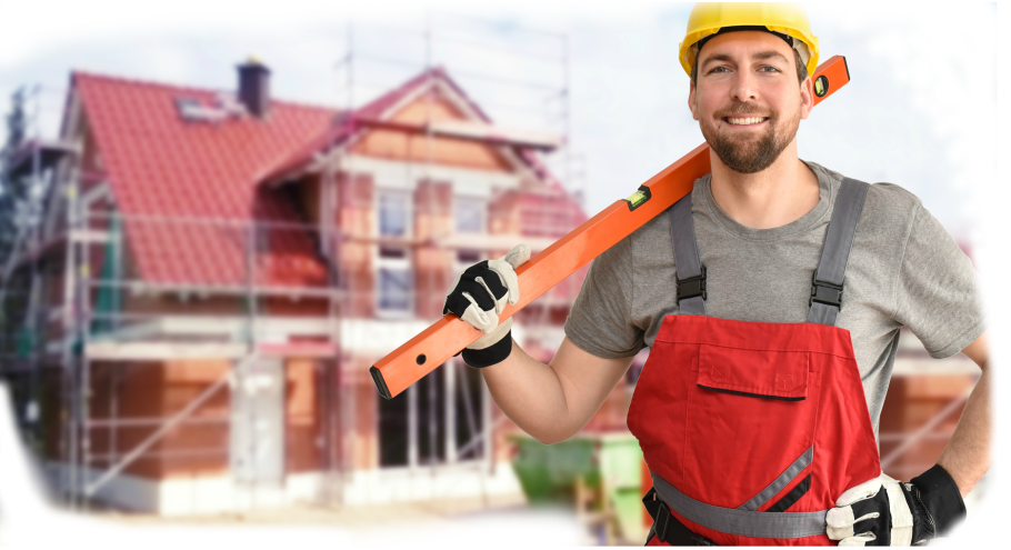 Строитель улыбается