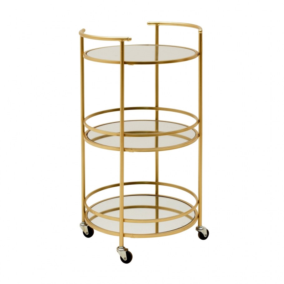 Золотой стеллаж в интерьере