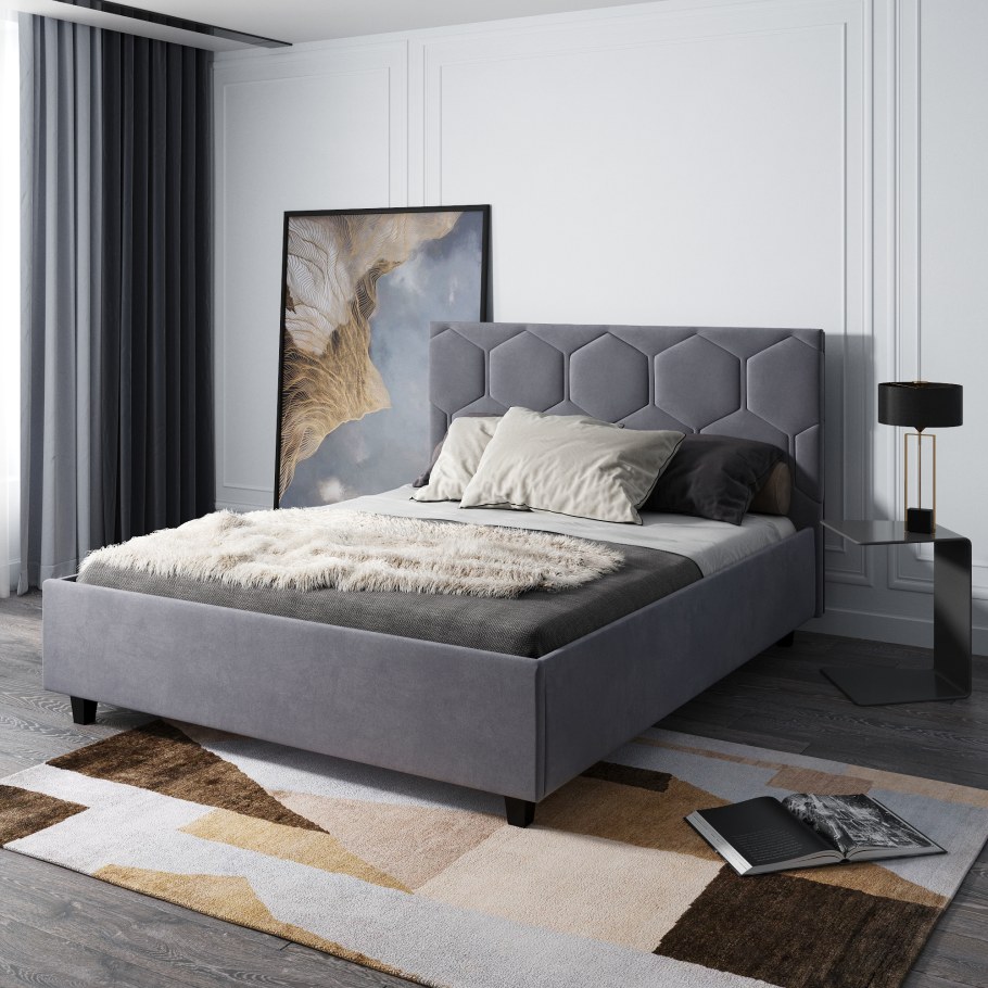 Кровать с 2 высокими спинками