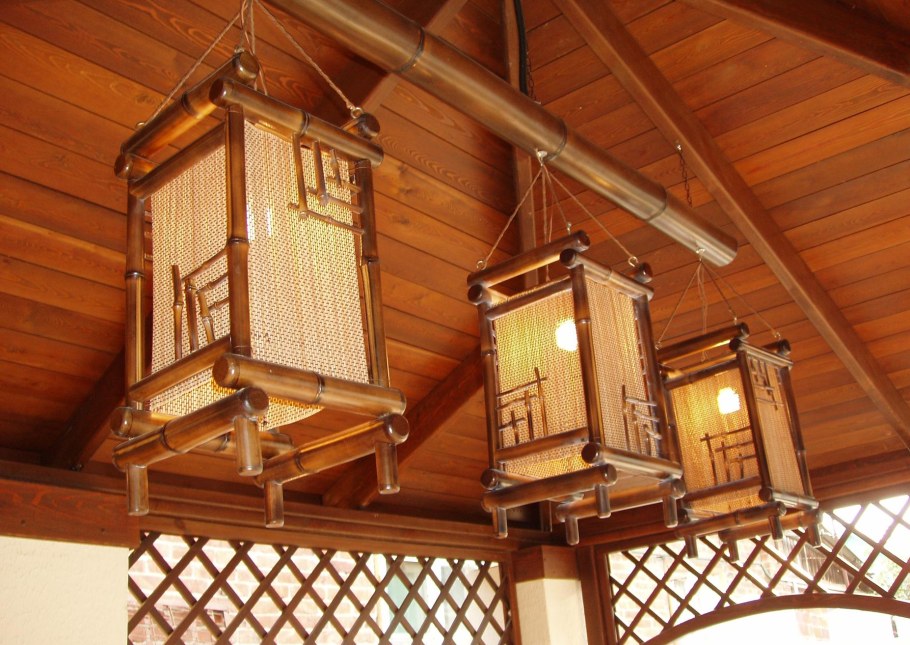 Фонари из бамбука