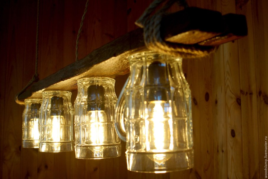 Люстра из пивных кружек