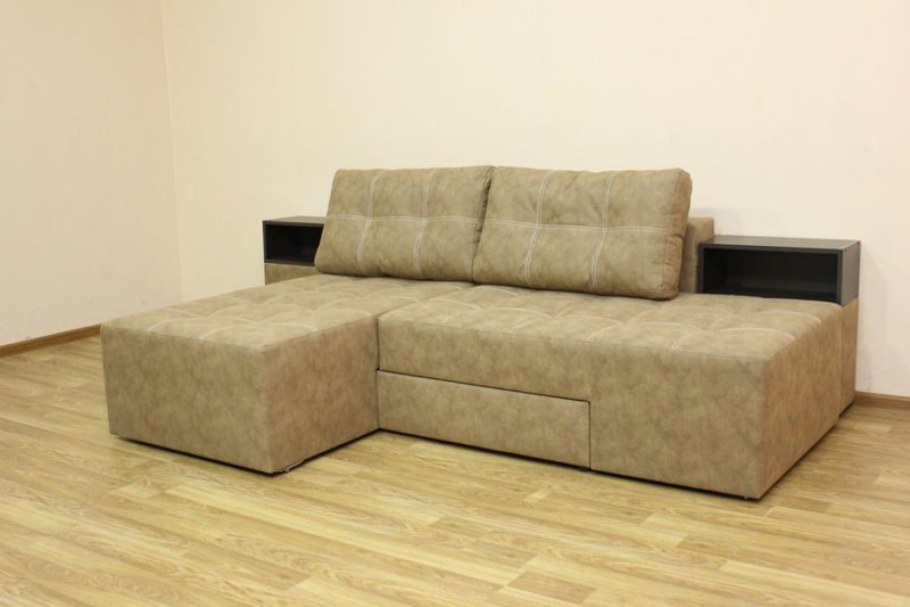 Диван Бруклин со столиком и ящиками в подлокотниках