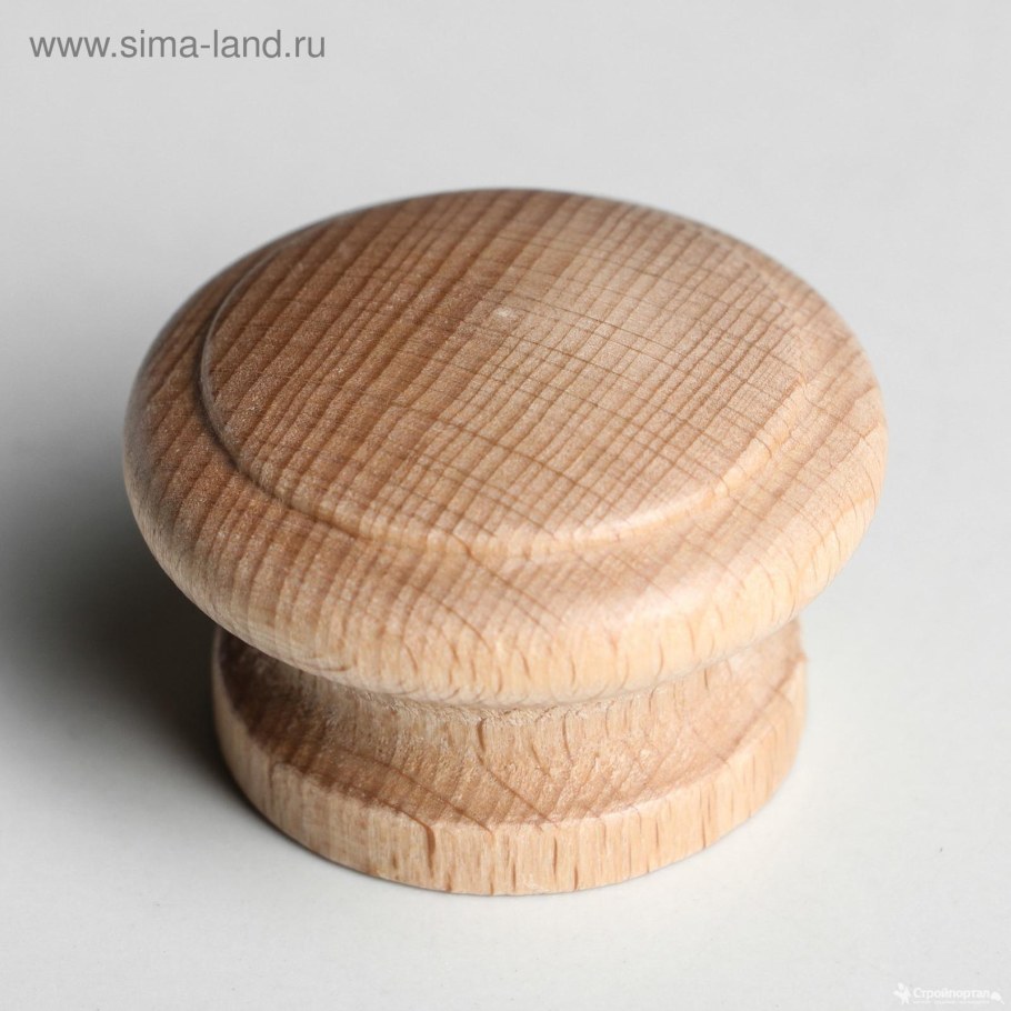 Ручка - кнопка двер деревян 1-0711(лак тёмная ) большая