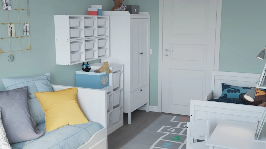 Детская спальня для мальчика с мебелью икеа