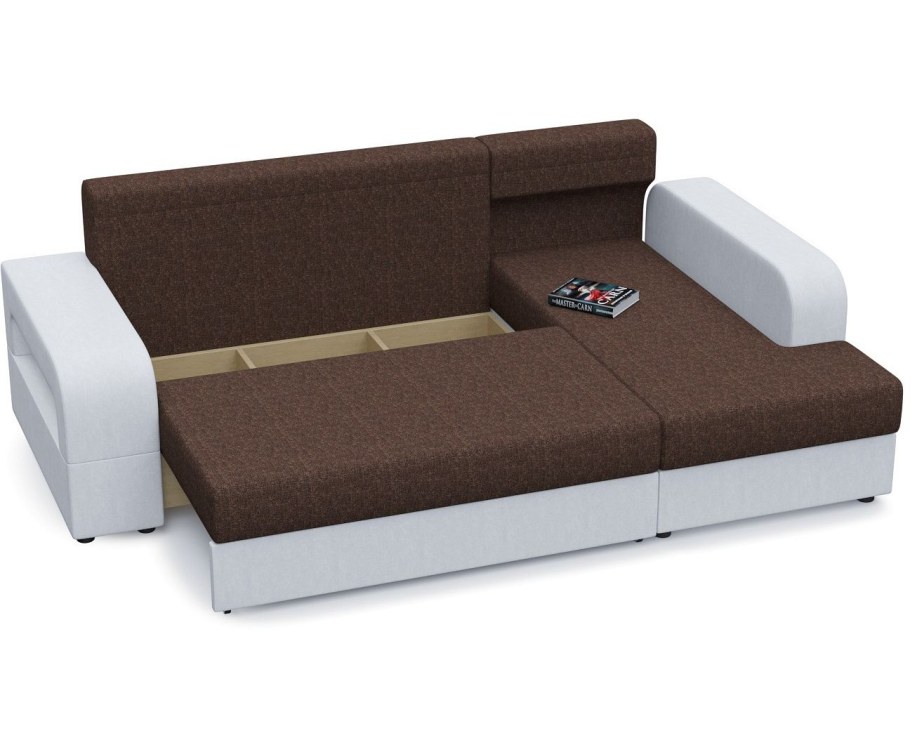 Диван прямой Дубай серая рогожка еврокнижка