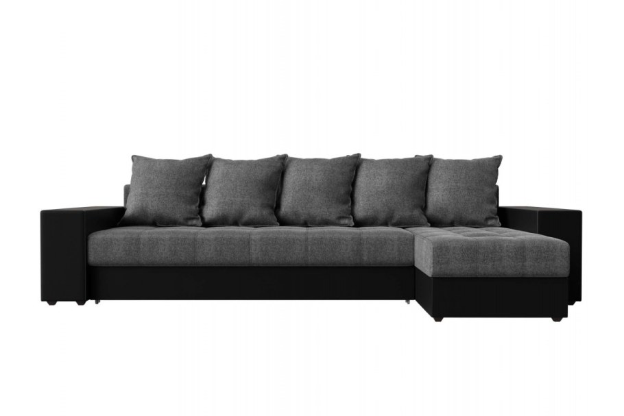 Диван АРТМЕБЕЛЬ Дубай микровельвет черный п-образный