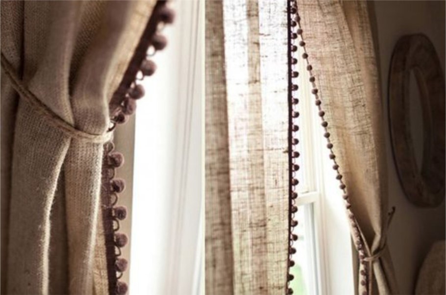 Шторы из Мешковины на кухню