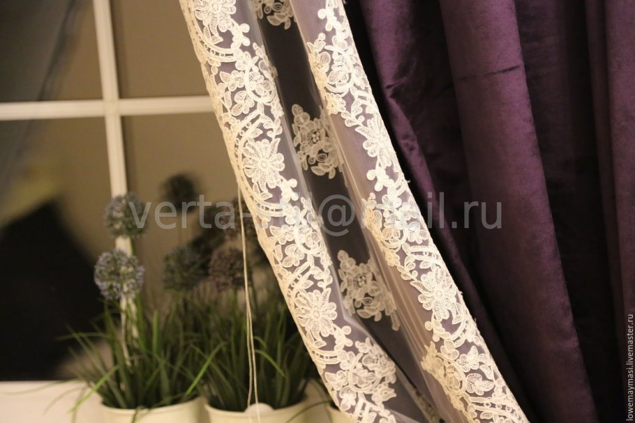 Шторы с кружевом