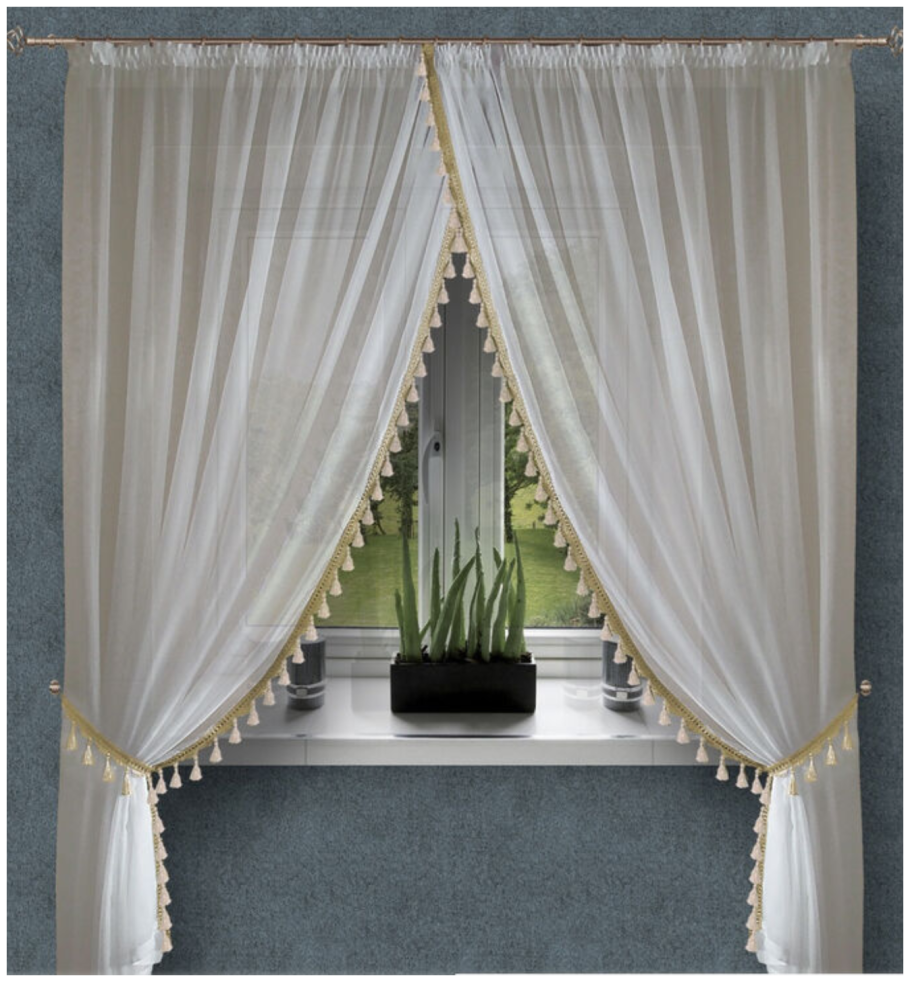 Классический шторы РЕАЛТЕКС чёрный белый