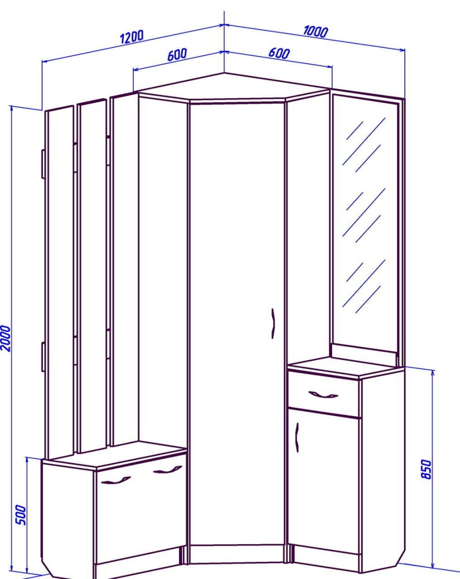 Прихожая Натали 4.1 с каретной стяжкой