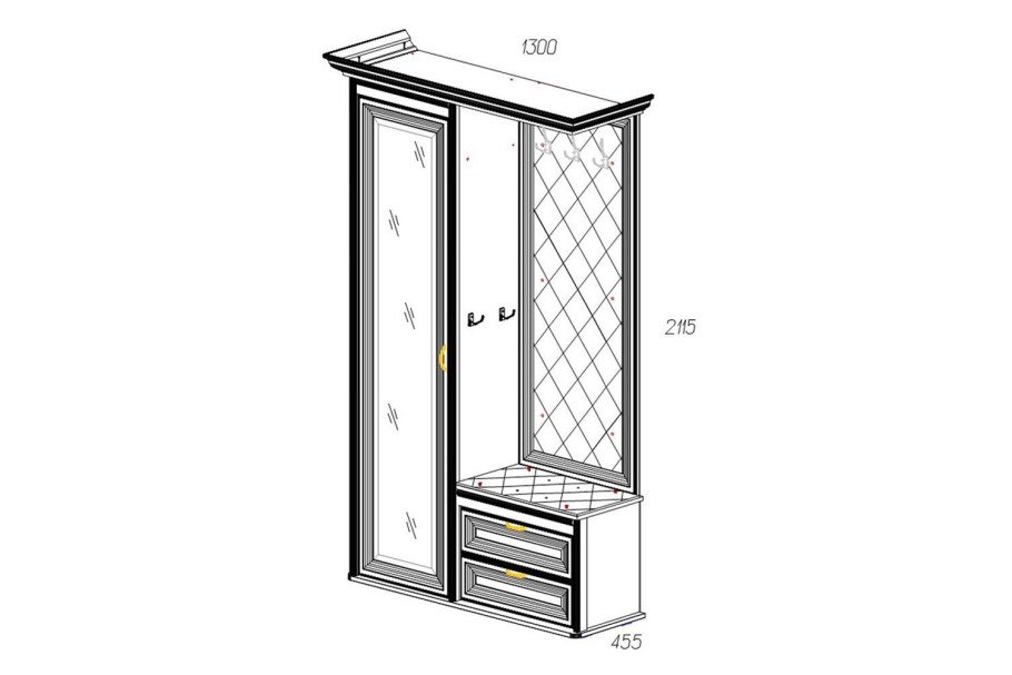 Ижмебель прихожая Брайтон