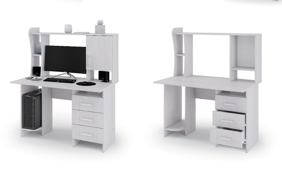 Стол компьютерный № 1 (дуб Анкор светлый)