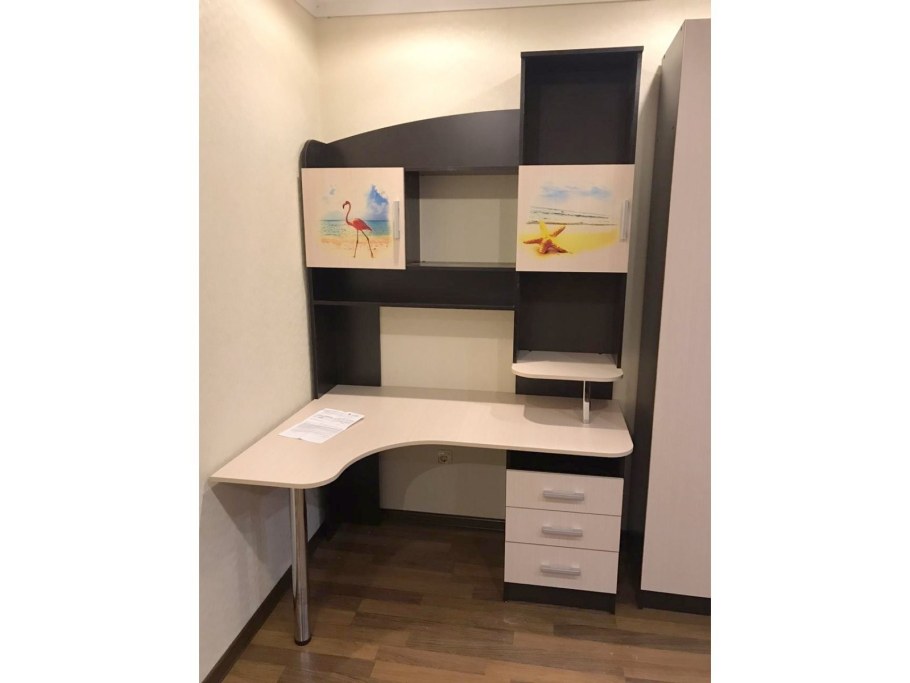 Симба стол компьютерный (ясень шимо тёмный /кофе с молоком)