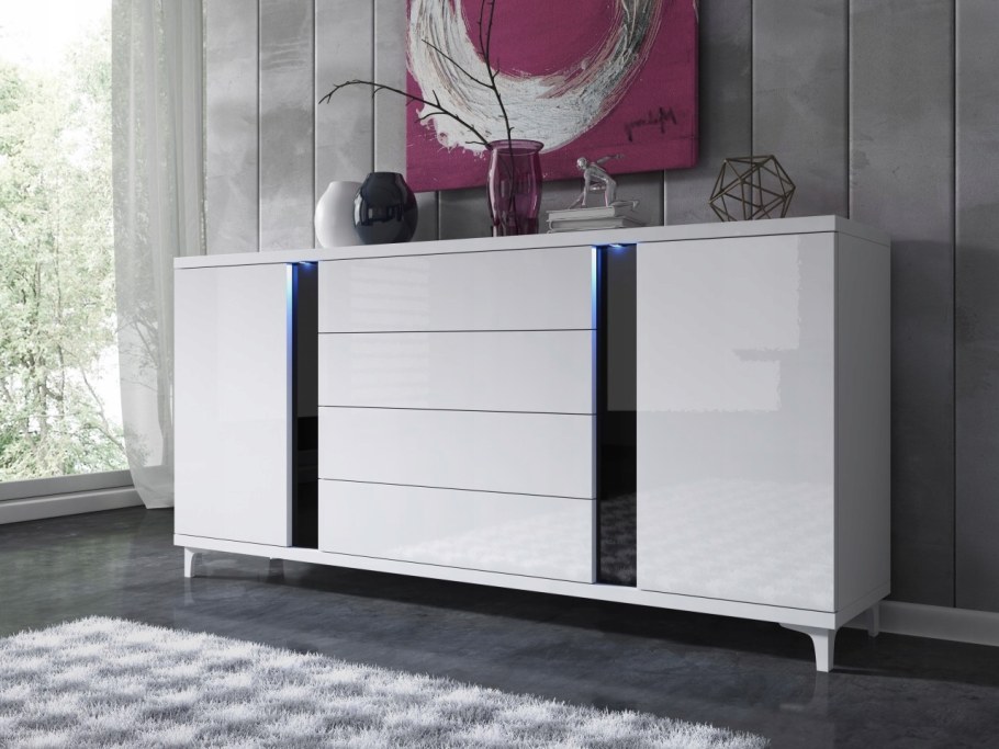 Комод бар Даллас 07 белый глянец