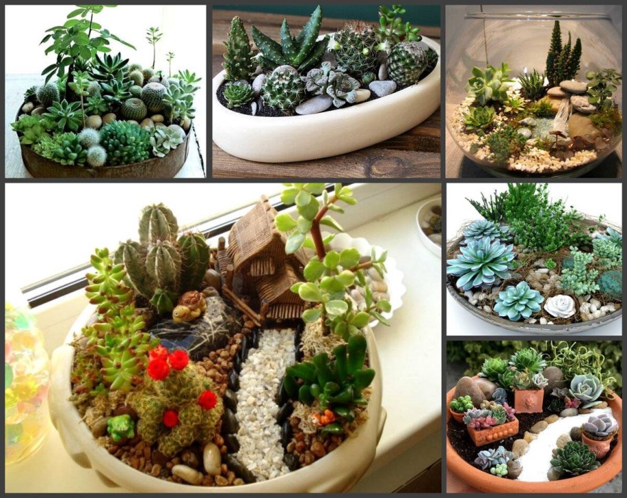 Фигурки для мини сада в горшке и флорариума