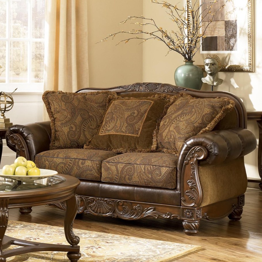 6310035 Диван двухместный fresco DURABLEND Antique, Ashley Furniture