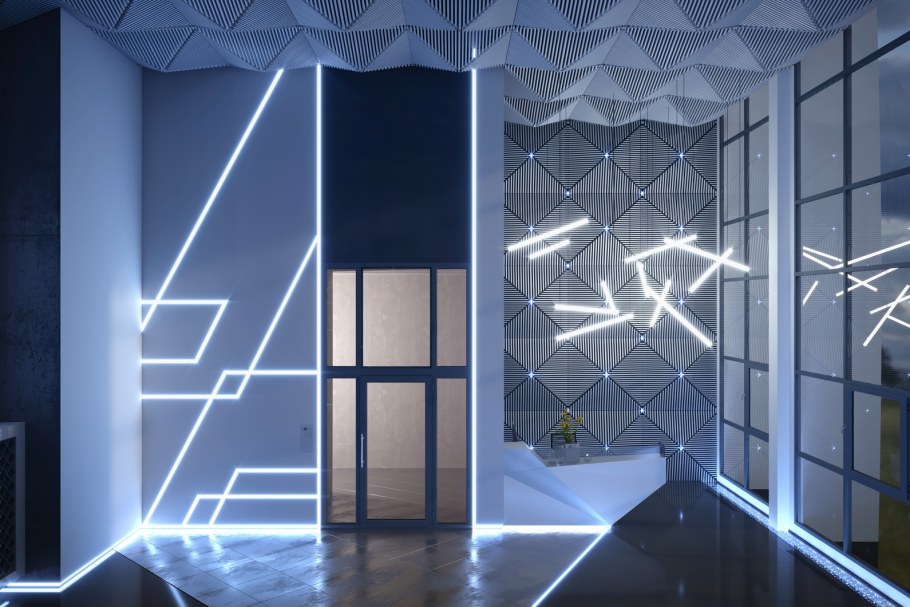 Витраж в стиле Хайт тек