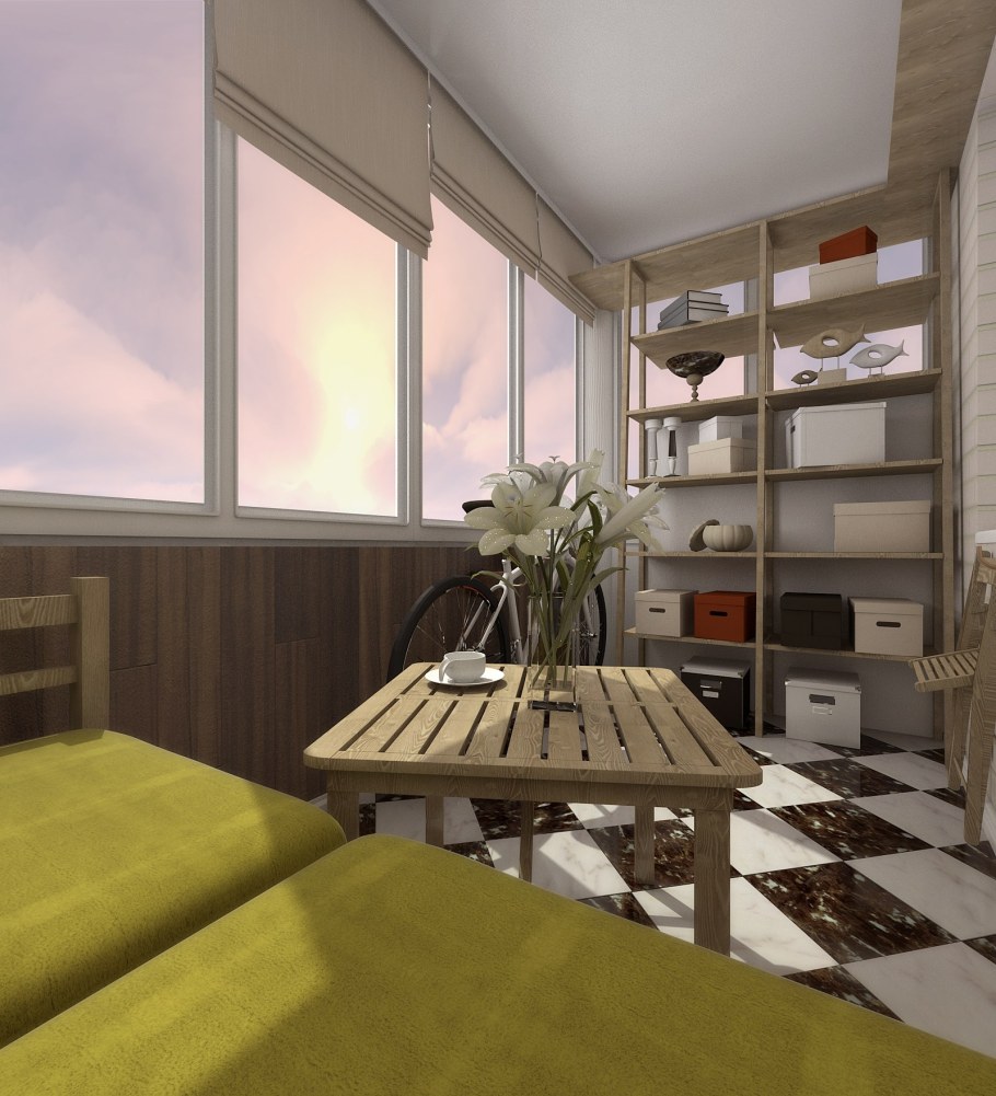 Балкон в стиле современная классика