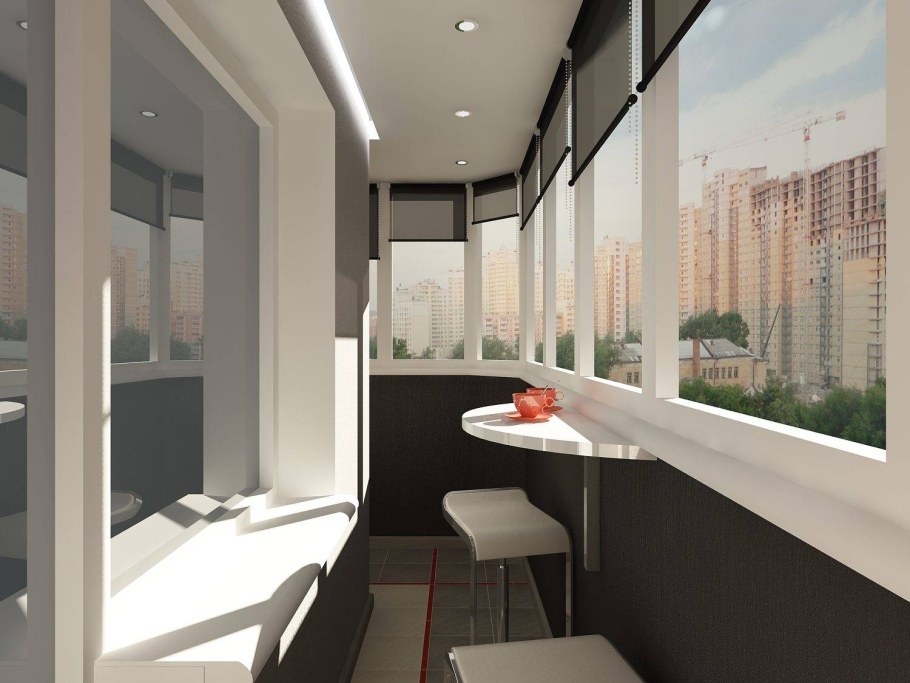 Спальня Объединенная с балконом