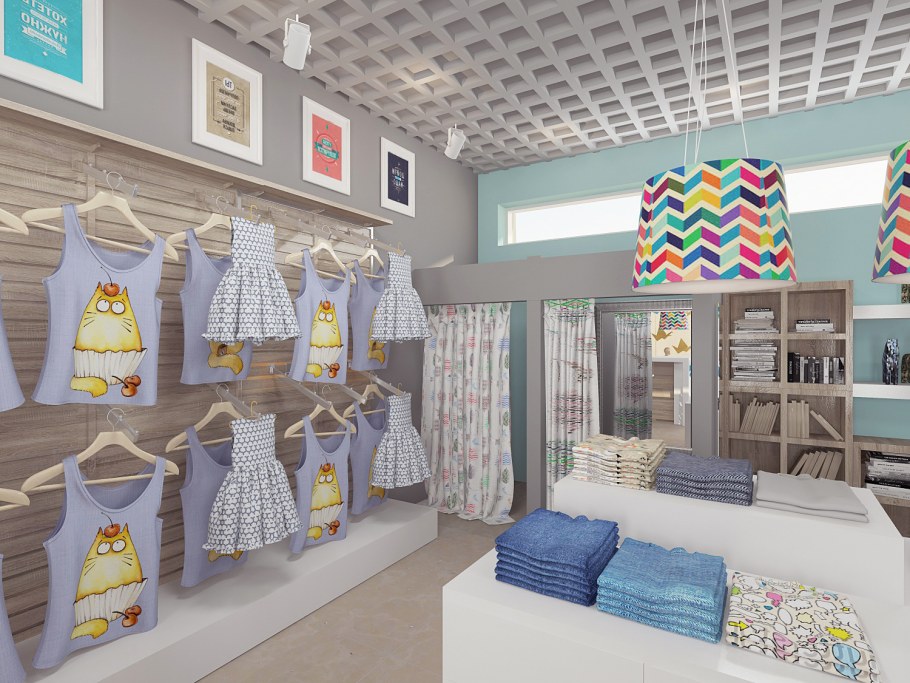 Интерьер детского магазина одежды