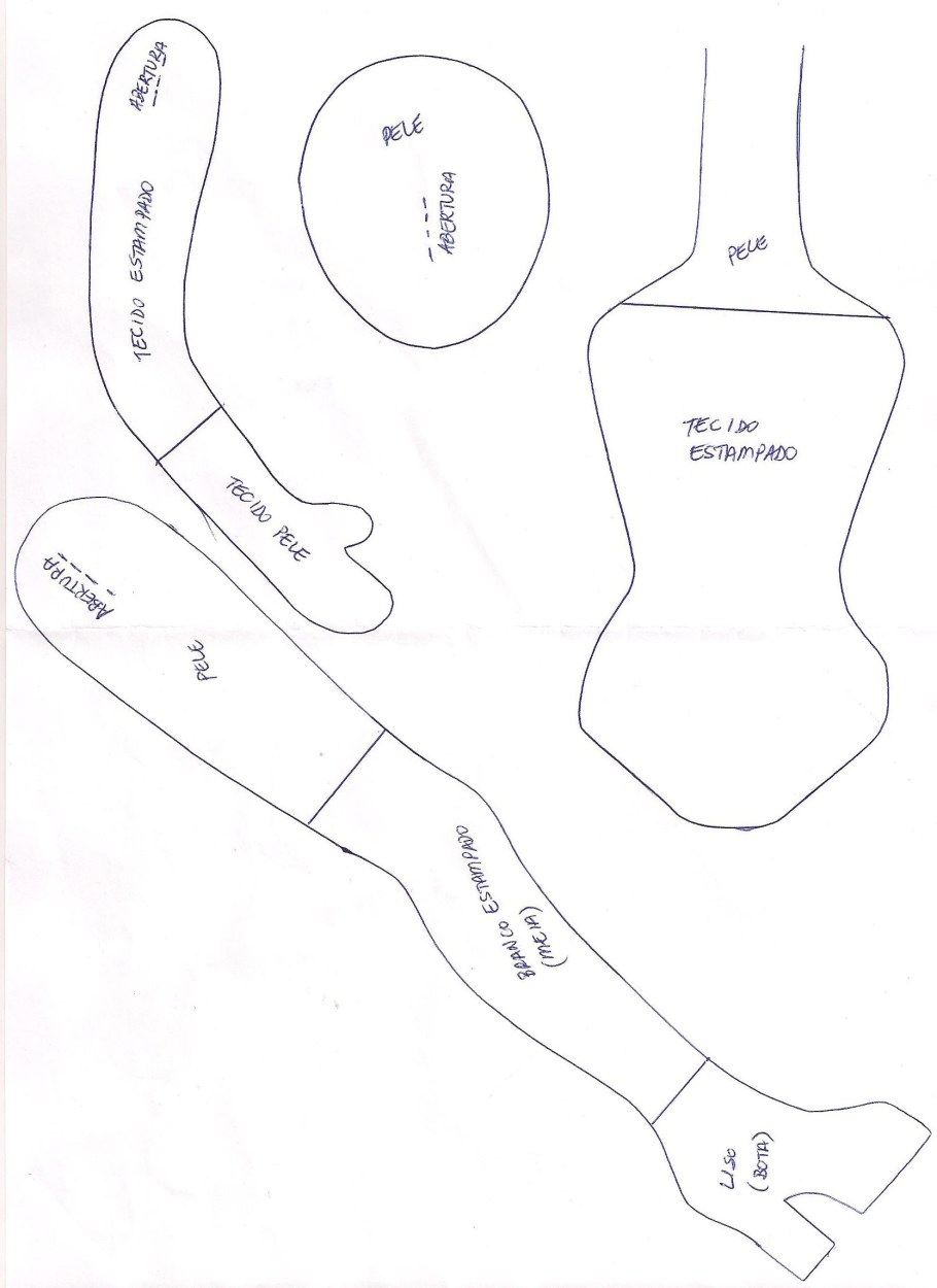 Выкройки текстильных шарнирных кукол тряпиенс