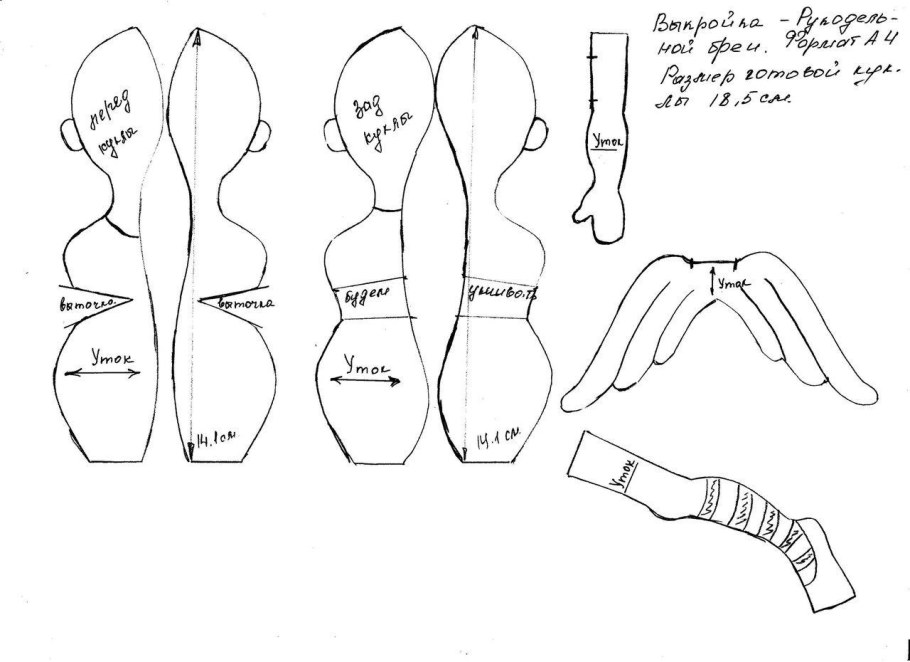 Выкройки текстильных кукол Стелинха Бонекас
