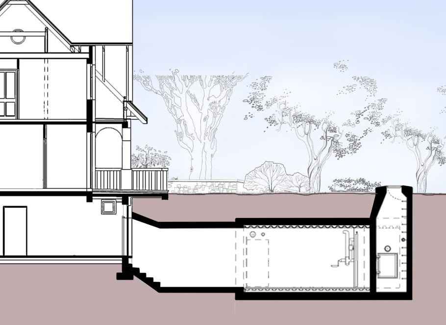 Подземный дом план