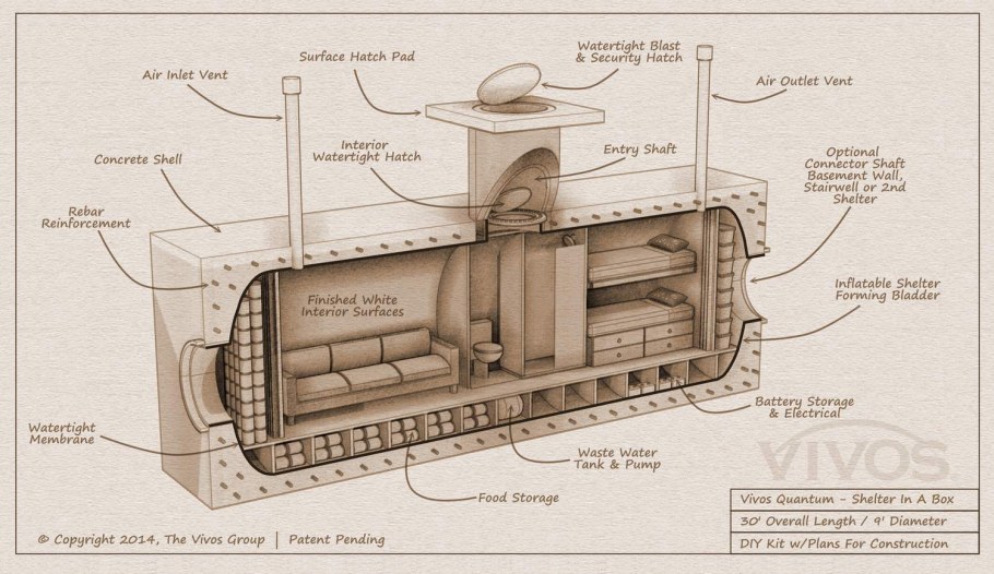 Чертеж бункера подземного