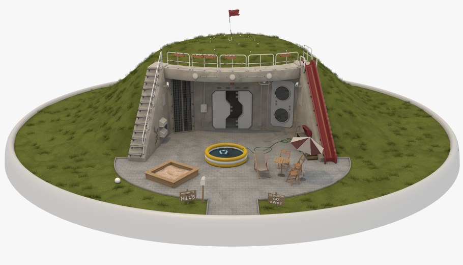 Подземный дома разрезе