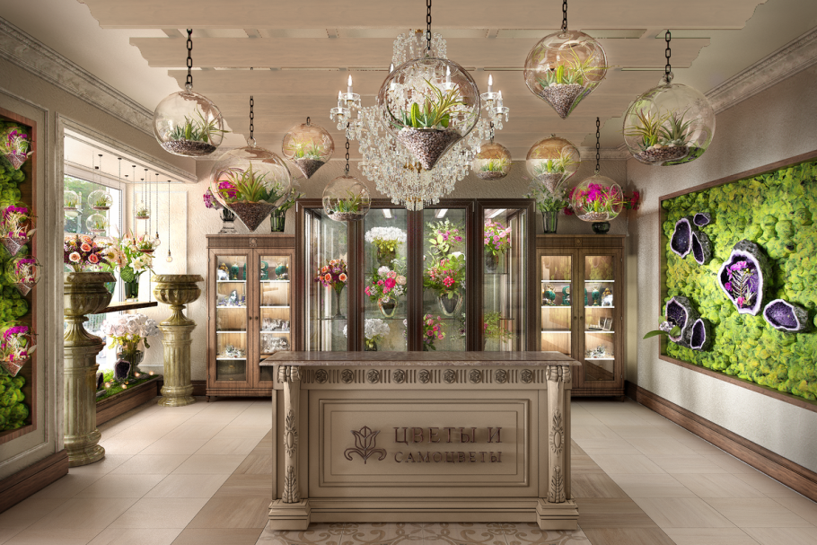 Интерьер цветочного салона