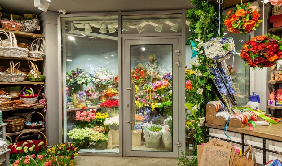 Небольшой цветочный магазин
