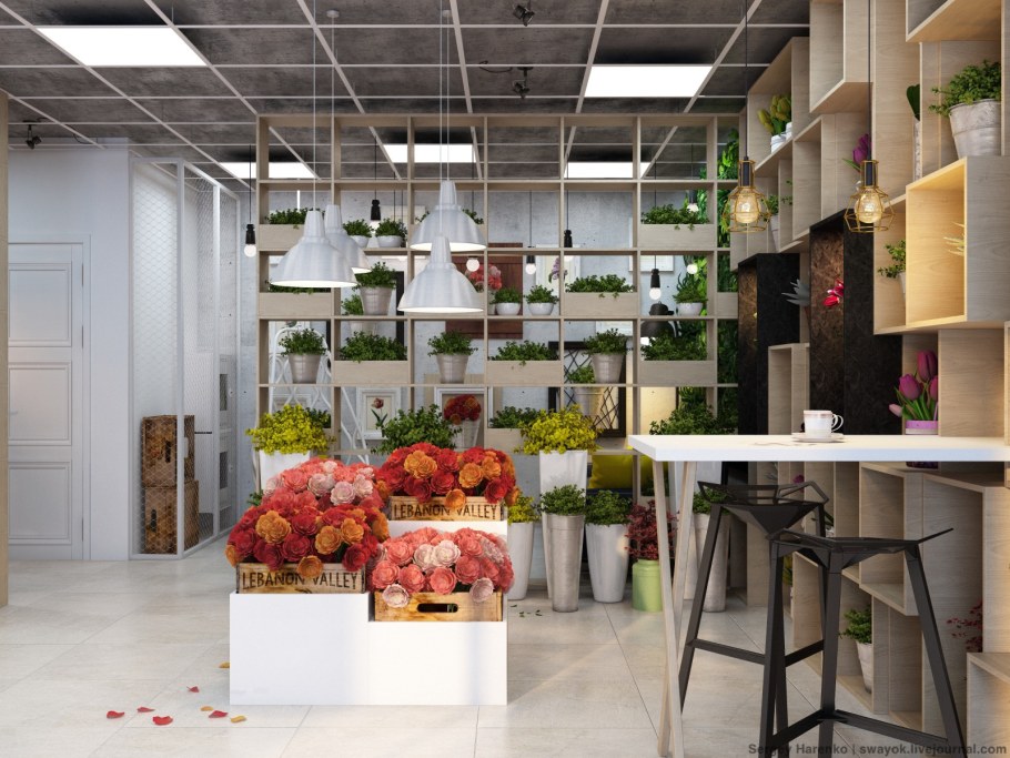 Интерьер цветочного магазина
