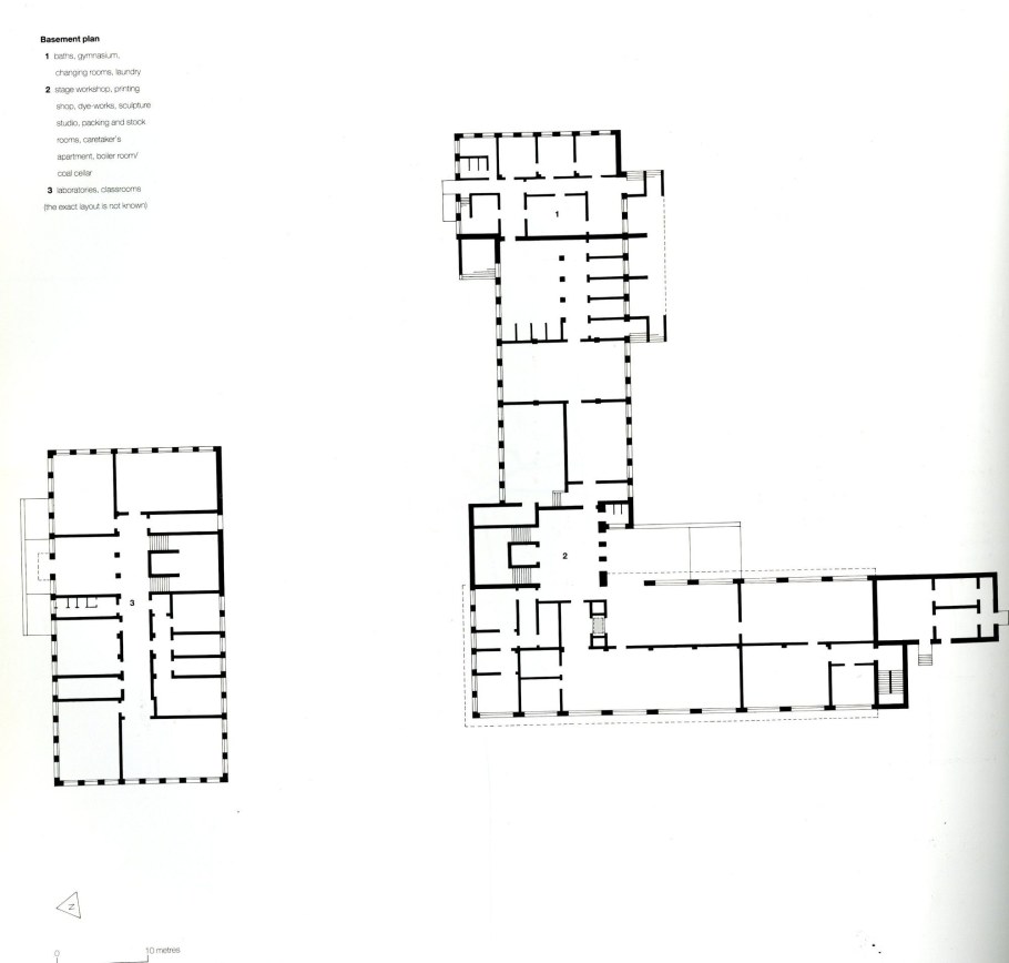 Здание Баухауза в Дессау чертежи