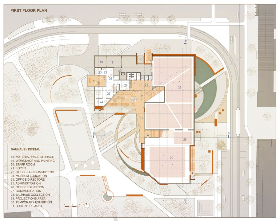 Здание Баухауз в Дессау в Гропиус 1925-1926гг