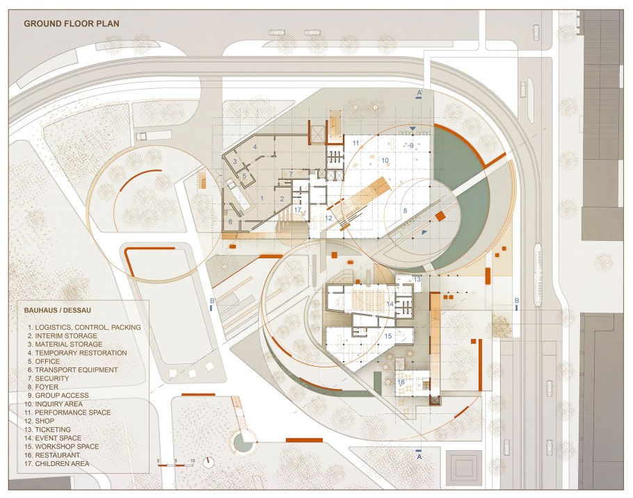 Планировка вестибюля музея