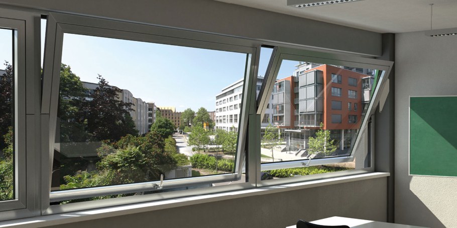 Среднеподвесное окно Schuco