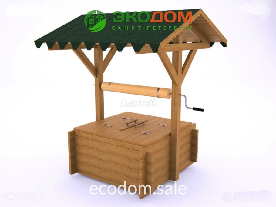 Домик для колодца из бруса