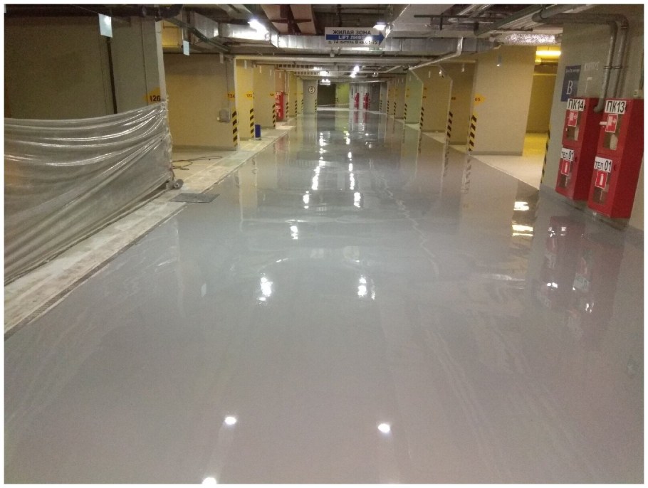 Эпоксидное наливное покрытие (наливной пол) «Epolia RAL 7040»