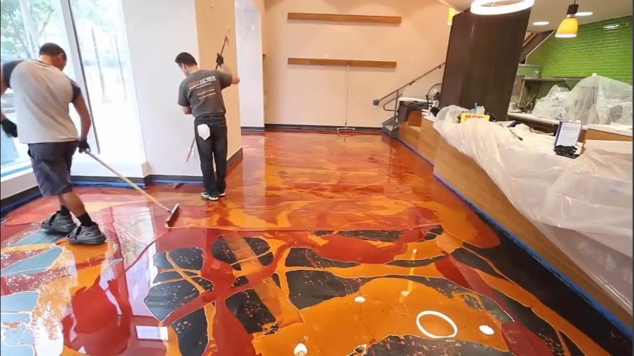 Эпоксидный наливной пол 3д