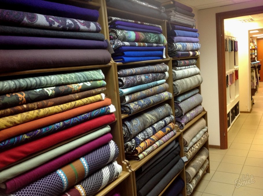 Интерьер магазина тканей