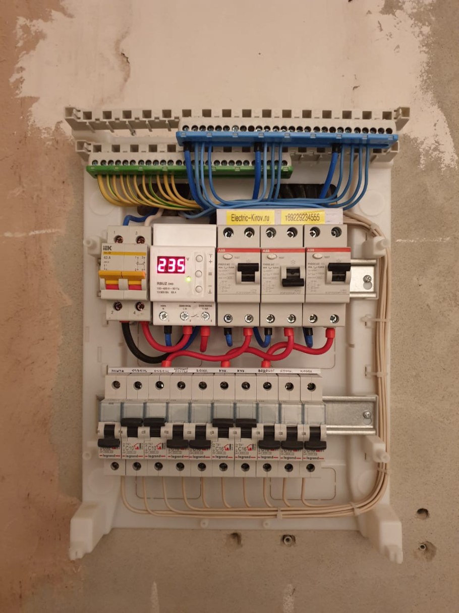Электрощиток рубильник c16