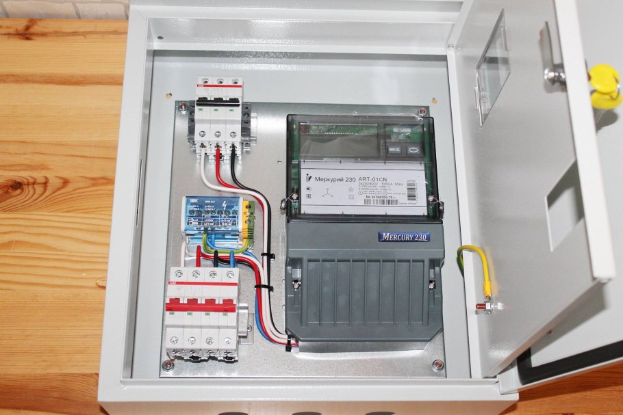 Щит учёта электроэнергии 3-х фазный 200а