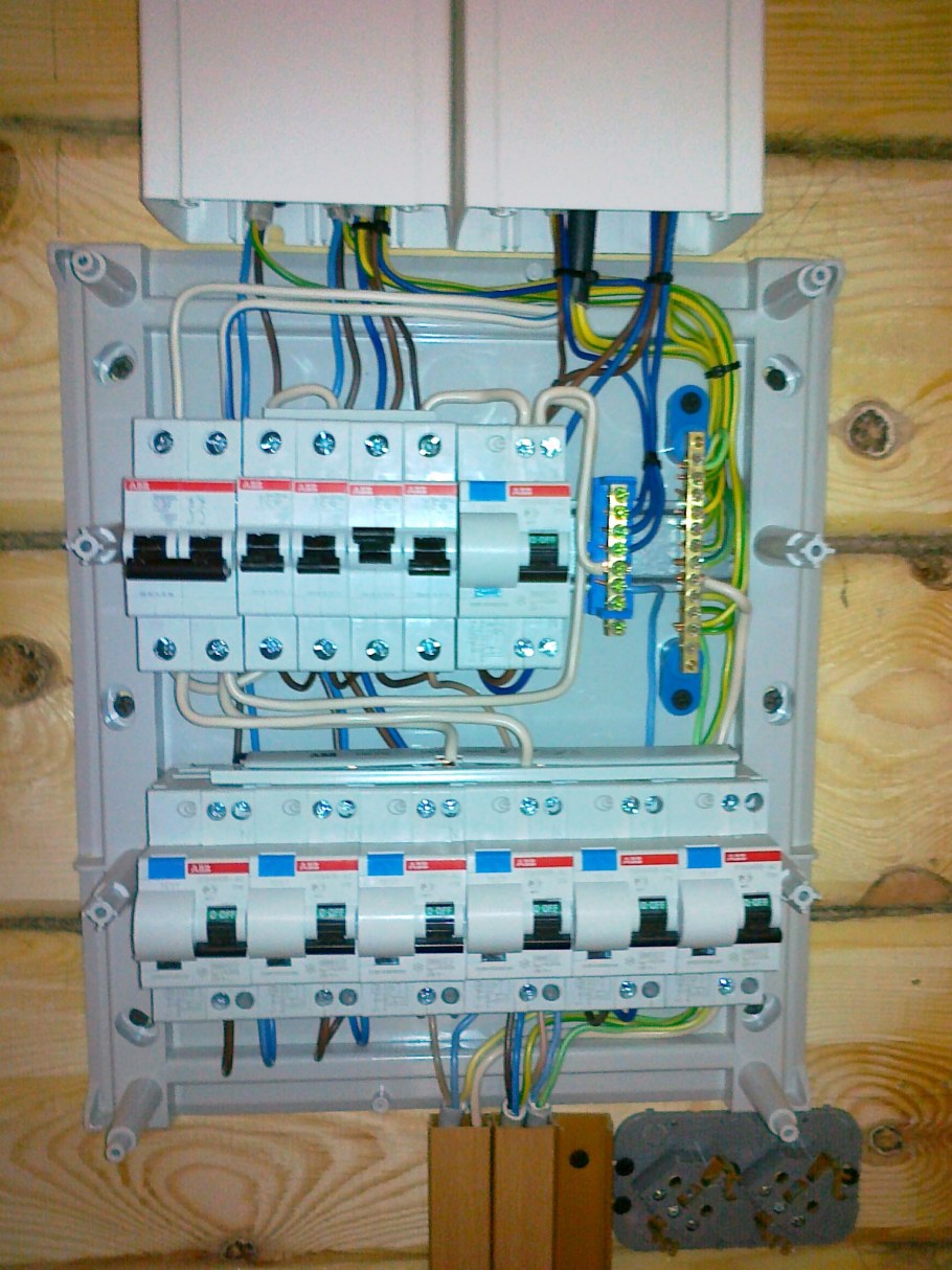 Распределительный щит на даче