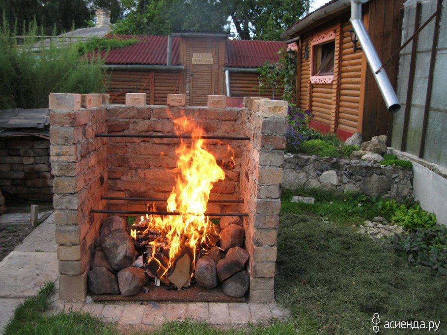 Очаг для сжигания мусора на даче