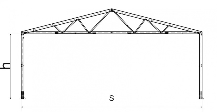Чертеж каркасного сарая 4х3