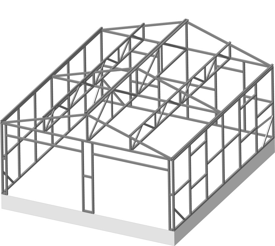 Чертеж каркасного гаража 6х4